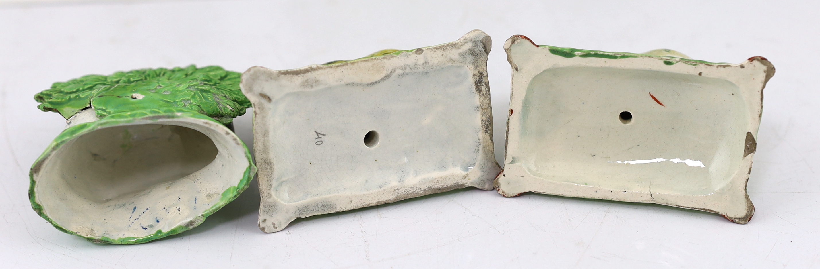 Six Staffordshire pearlware models of cats, early 19th century